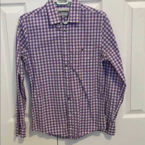 Express Other - Express fitted plaid button down shirt.
